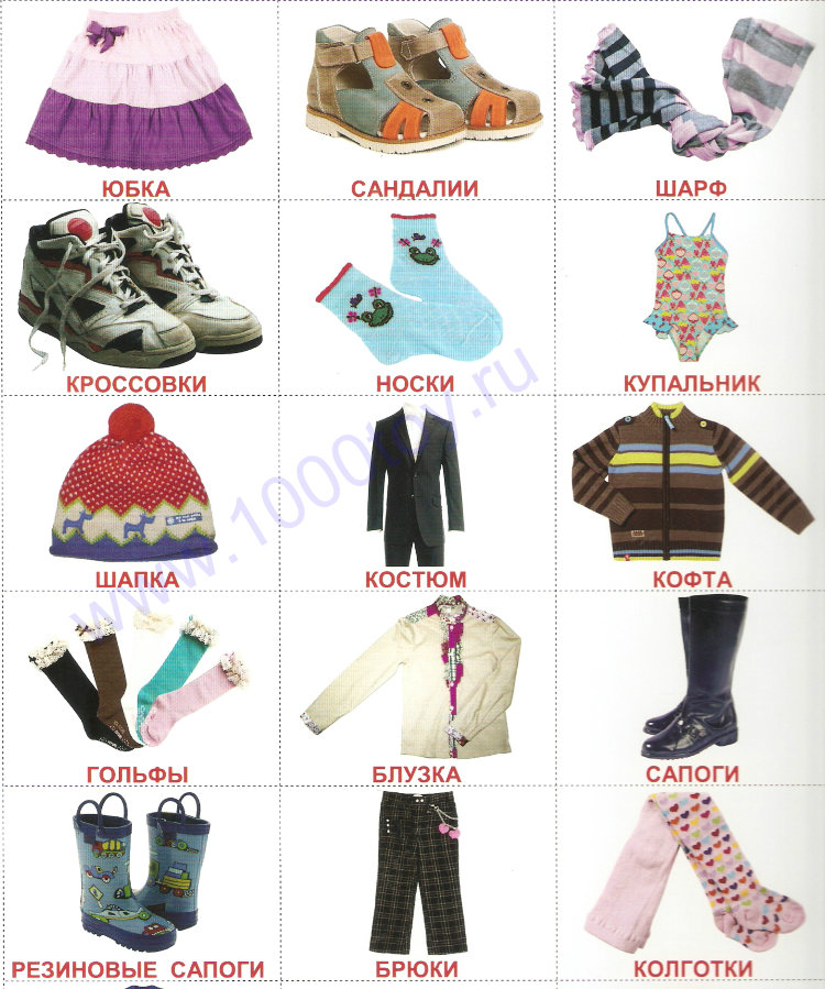 Весенняя одежда и обувь картинки для детей